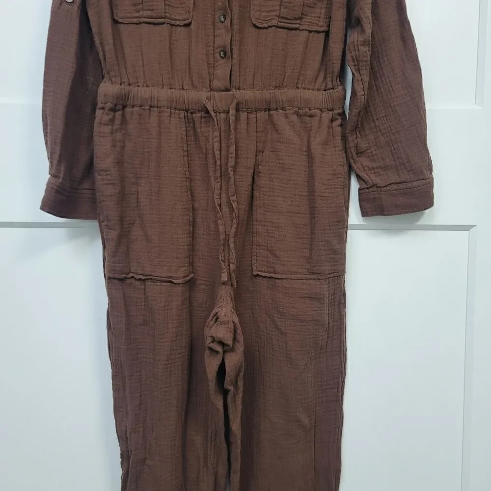 Madewell lightspun tapered leg jumpsuit size 8
